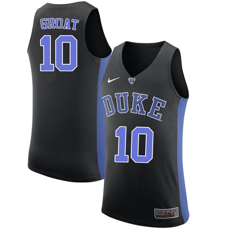Men #10 Dick Groat Duke Blue Devils College Basketball Jerseys-Black